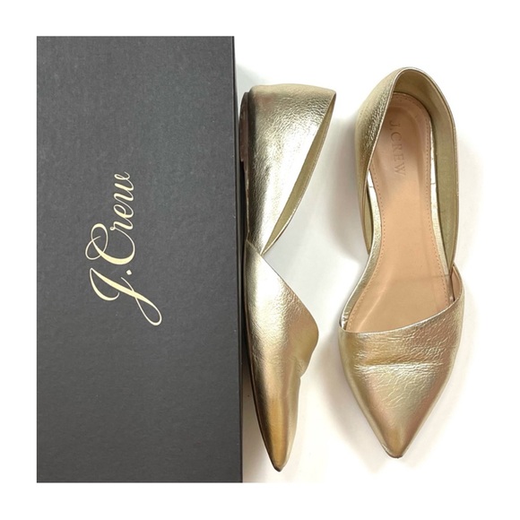 J. Crew Sloan Gold D’Orsay Flats